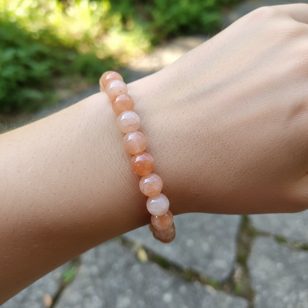Bracelet en perles - Pierre de Soleil (8 mm)