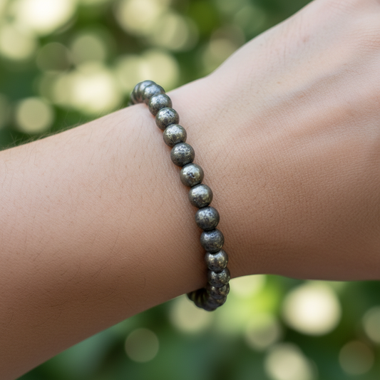 Bracelet en perles - Pyrite (6 mm)