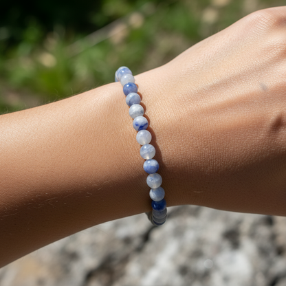 Bracelet en perles - Quartz Dumortiérite (6 mm)
