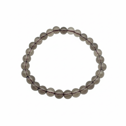 Bracelet en perles - Quartz Fumé (6 mm)