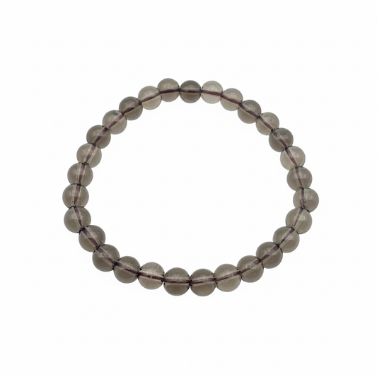 Bracelet en perles - Quartz Fumé (6 mm)