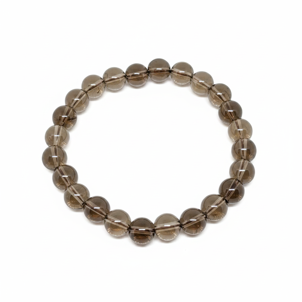 Bracelet en perles - Quartz Fumé (8 mm)