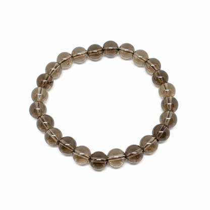 Bracelet en perles - Quartz Fumé (8 mm)