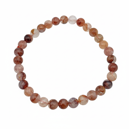Bracelet en perles - Quartz Hématoide (6 mm)