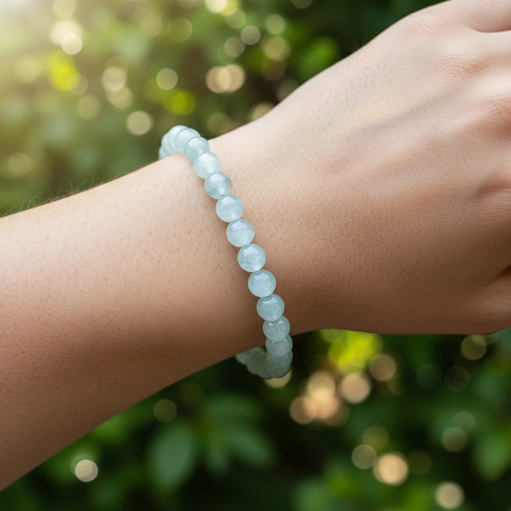 Bracelet en perles - Aigue Marine EXTRA (6 mm)