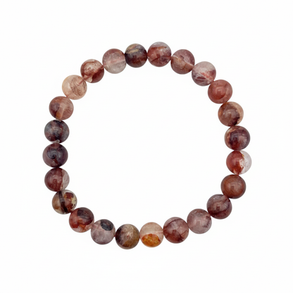 Bracelet en perles - Quartz Hématoide (8 mm)