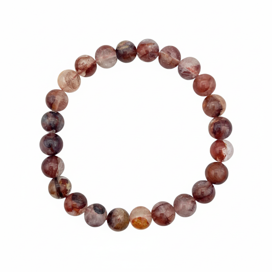 Bracelet en perles - Quartz Hématoide (8 mm)