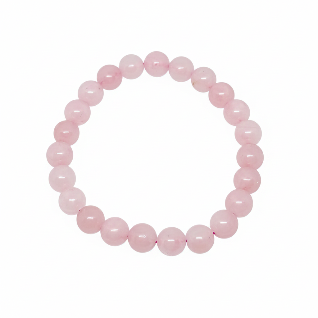 Bracelet en perles - Quartz Rose (8 mm)