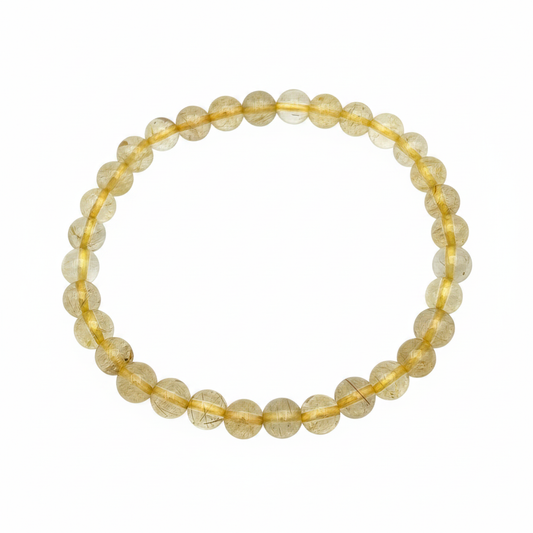 Bracelet en perles - Quartz Rutile (6 mm)