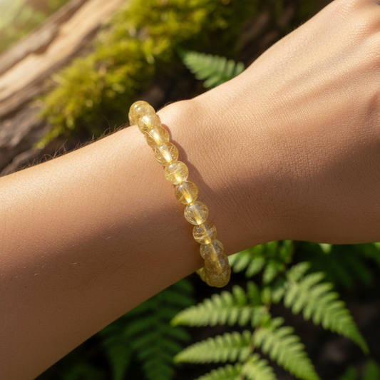 Bracelet en perles - Quartz Rutile (6 mm)