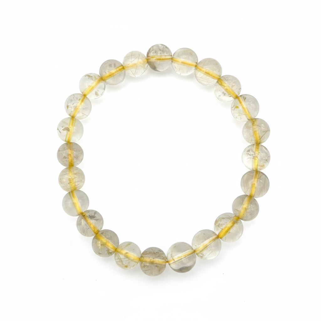 Bracelet en perles - Quartz Rutile (8 mm)