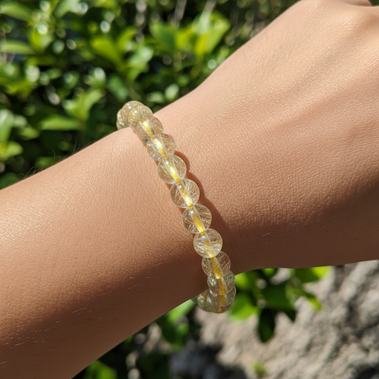 Bracelet en perles - Quartz Rutile (8 mm)