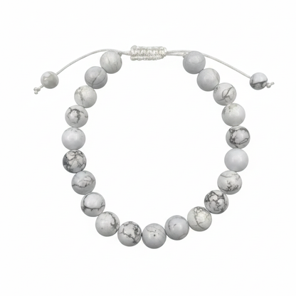 Bracelet en perles Réglable Coulissant - Howlite