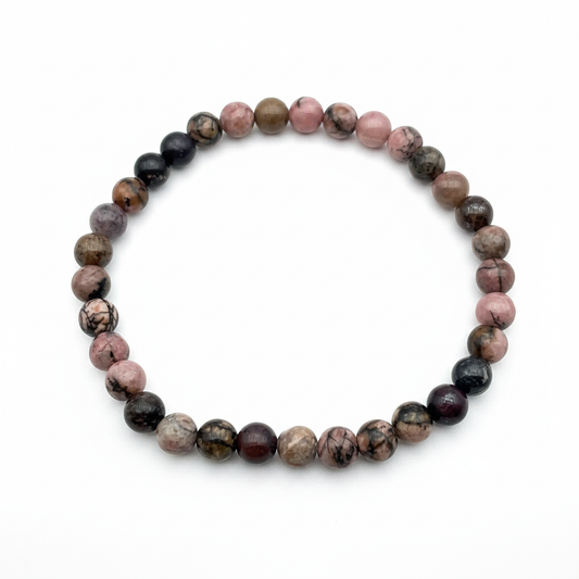 Bracelet en perles - Rhodonite (6 mm)