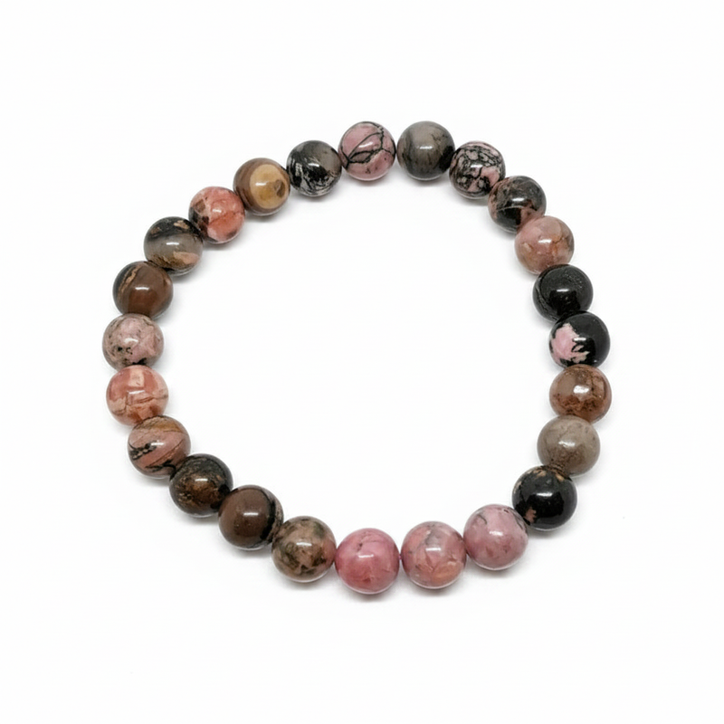Bracelet en perles - Rhodonite (8 mm)