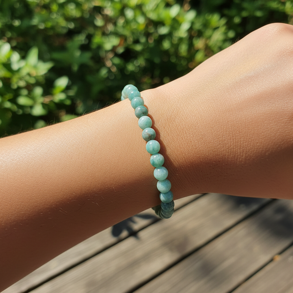 Bracelet en perles - Amazonite (6 mm)