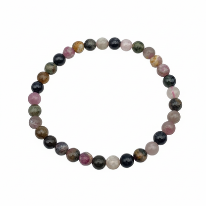 Bracelet en perles - Tourmaline Multicolore (6 mm)