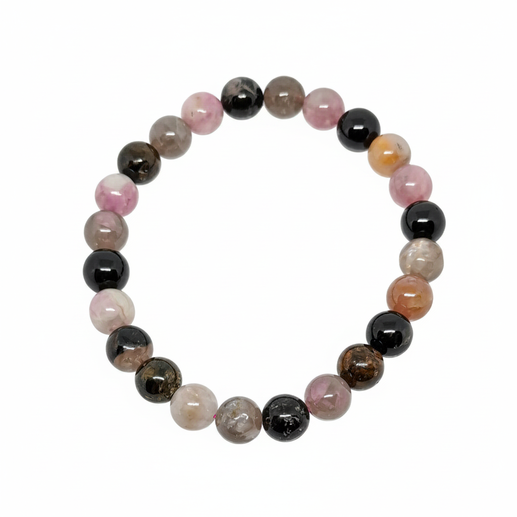 Bracelet en perles - Tourmaline Multicolore (8 mm)