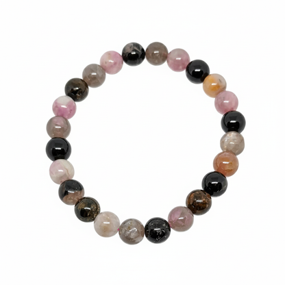 Bracelet en perles - Tourmaline Multicolore (8 mm)