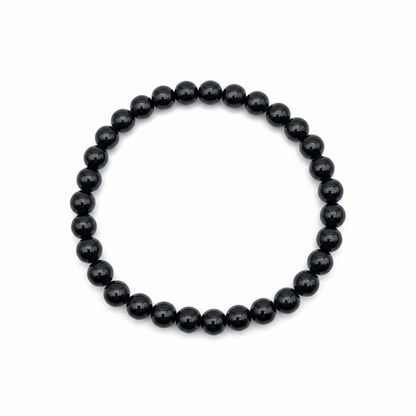Bracelet en perles - Tourmaline Noire (6 mm)
