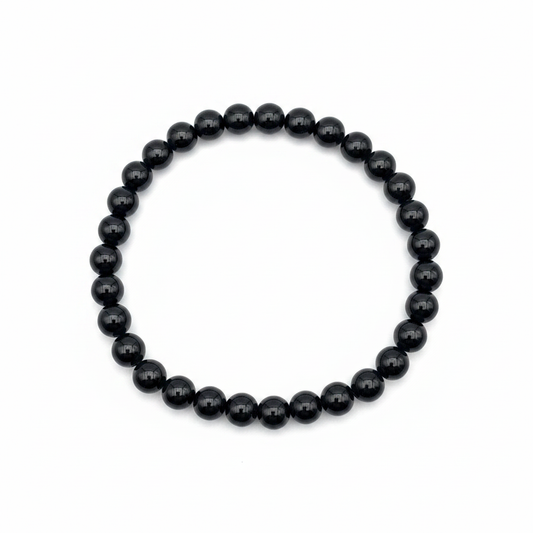 Bracelet en perles - Tourmaline Noire (6 mm)
