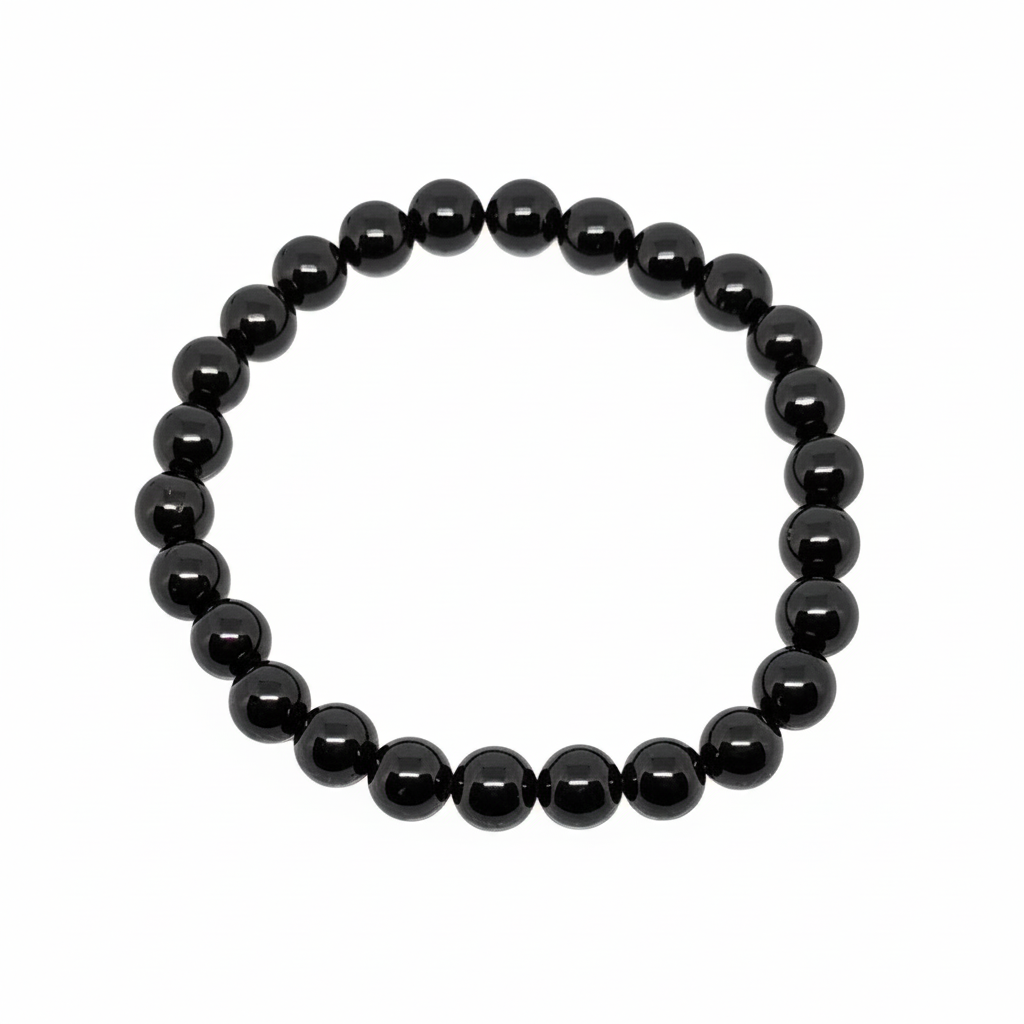 Bracelet en perles - Tourmaline Noire (8 mm)