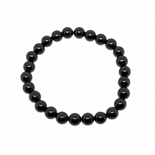 Bracelet en perles - Tourmaline Noire (8 mm)