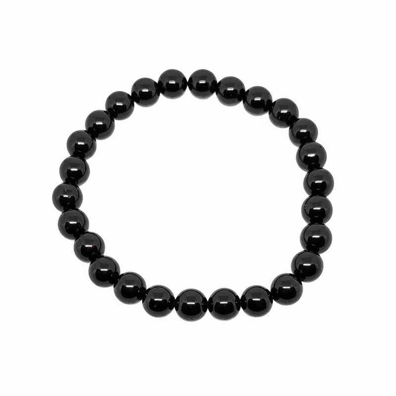 Bracelet en perles - Tourmaline Noire (8 mm)