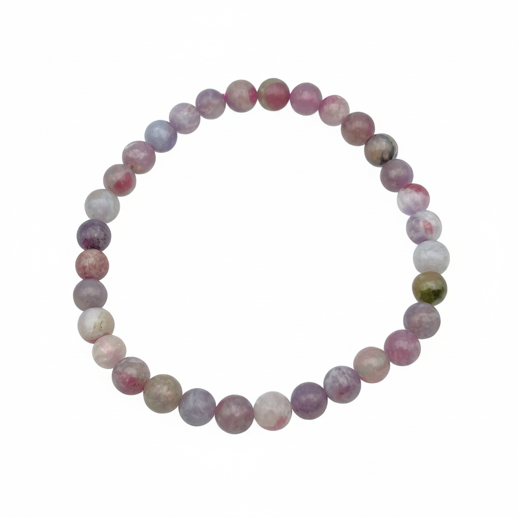 Bracelet en perles - Tourmaline Rose (6 mm)