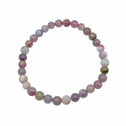 Bracelet en perles - Tourmaline Rose (6 mm)