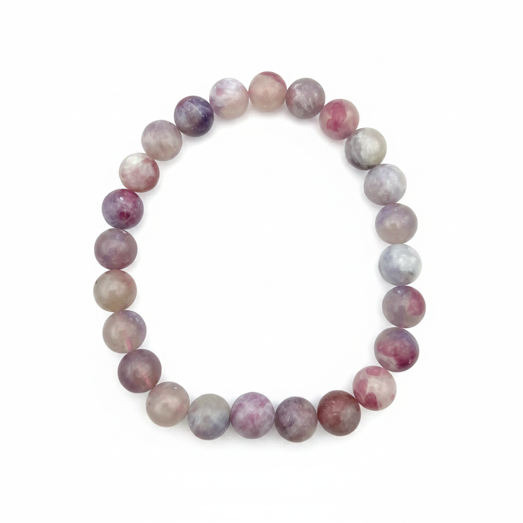 Bracelet en perles - Tourmaline Rose (8 mm)