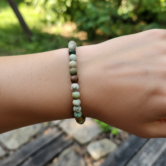 Bracelet en perles - Turquoise (6 mm)