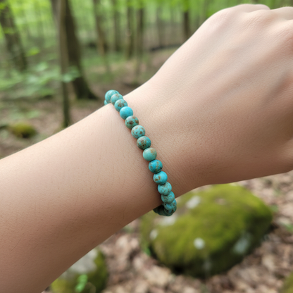 Bracelet en perles - Turquoise EXTRA (6 mm)