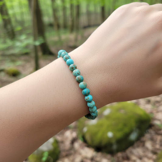 Bracelet en perles - Turquoise EXTRA (6 mm)