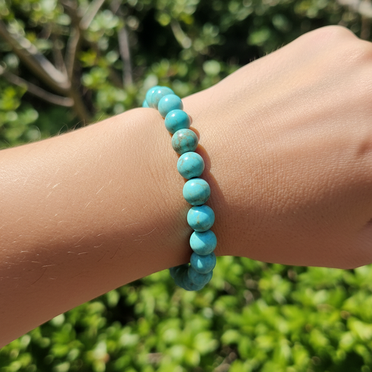 Bracelet en perles - Turquoise EXTRA (8 mm)