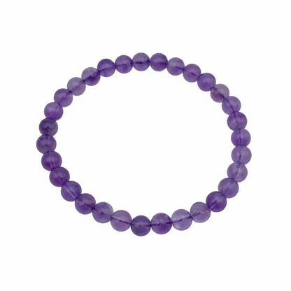 Bracelet en perles - Améthyste (6 mm)