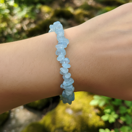 Bracelet baroque en Aigue Marine (Collection Femme / Enfant)