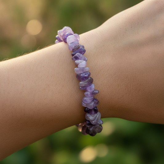 Bracelet baroque en Améthyste naturelle (Collection Femme / Enfant)