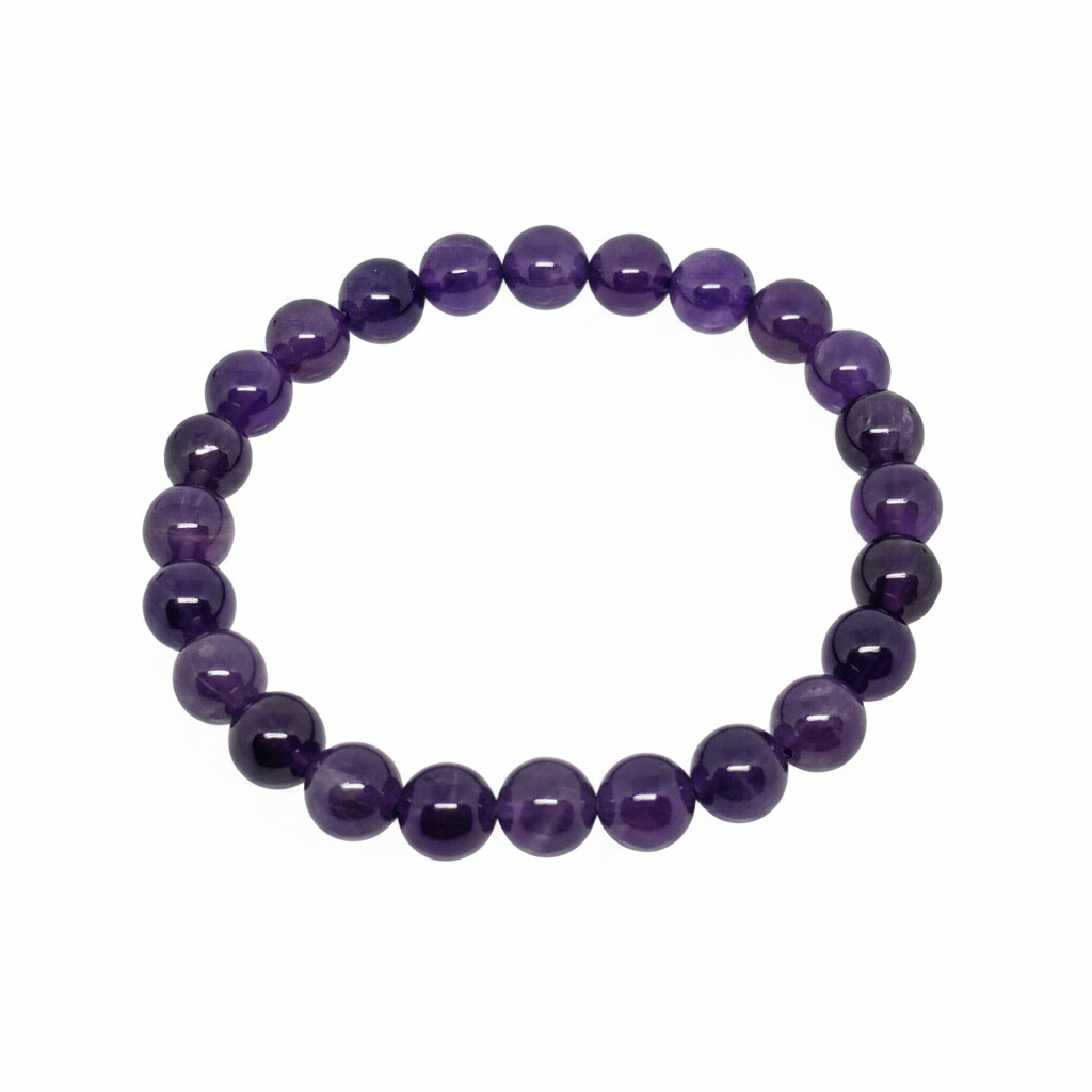 Bracelet en perles - Améthyste (8 mm)