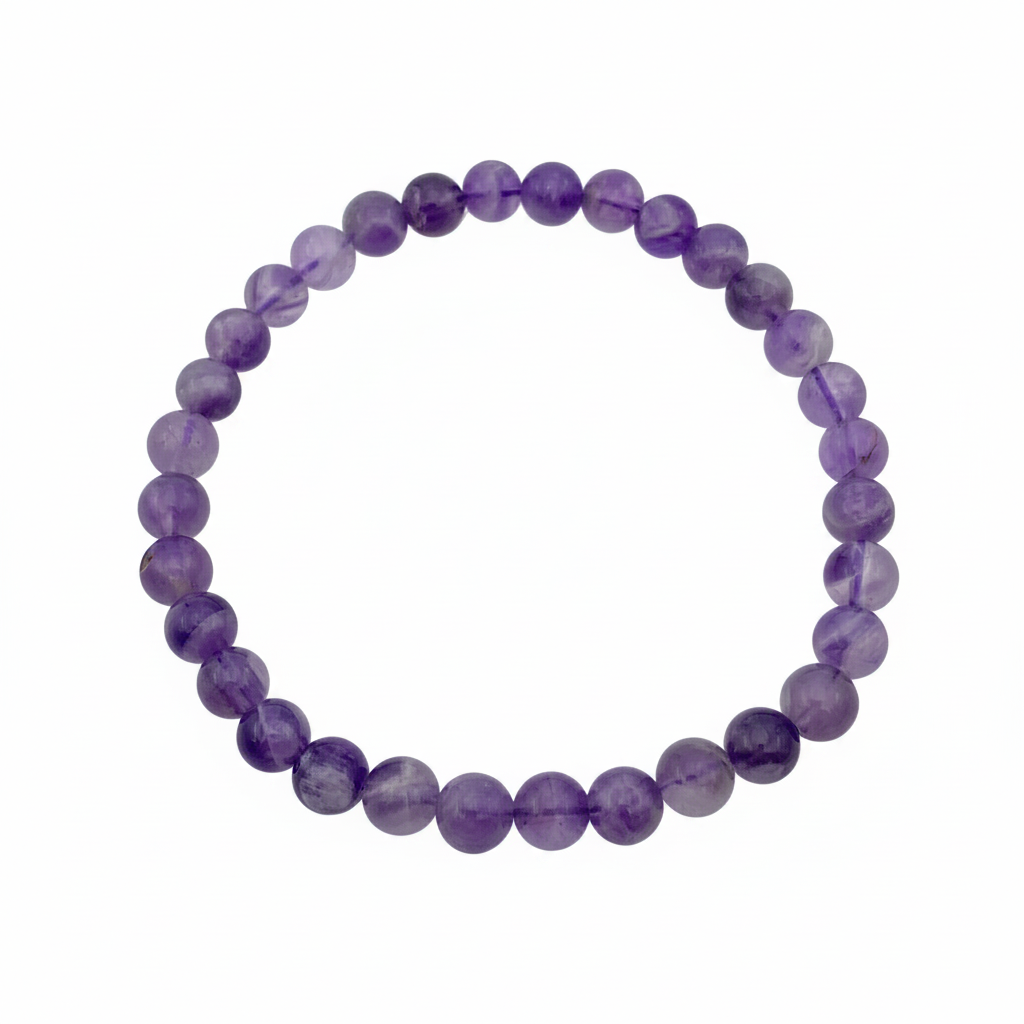 Bracelet en perles - Améthyste Chevron (6 mm)
