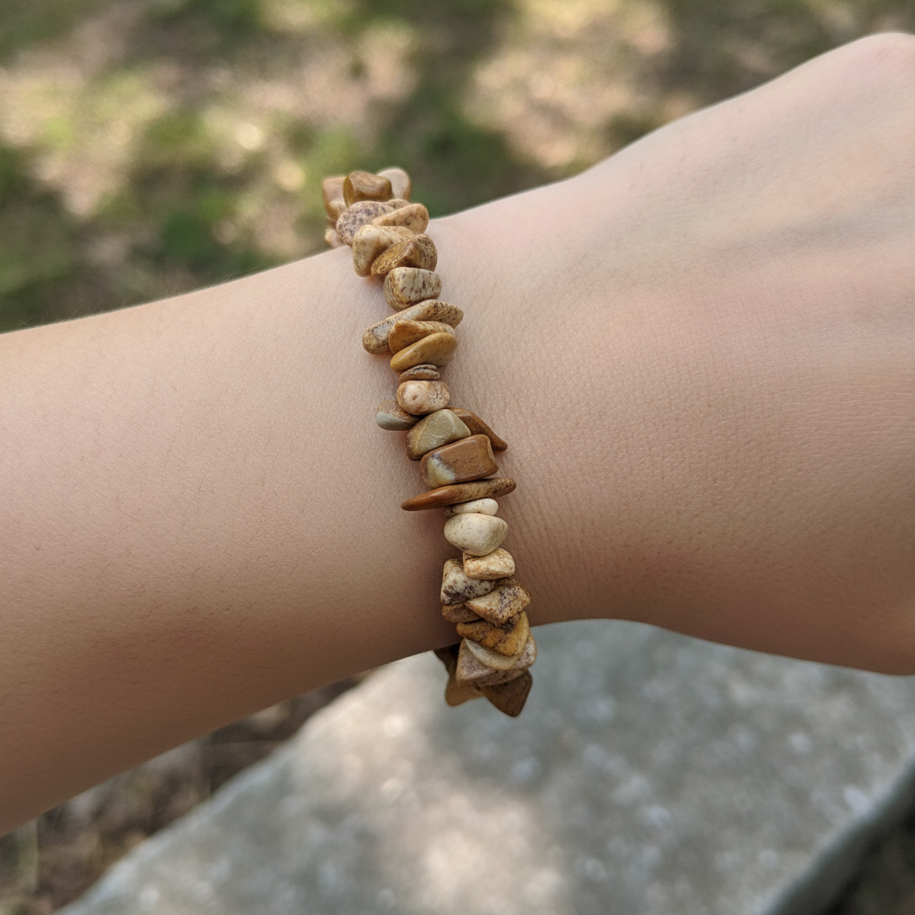 Bracelet baroque en Jaspe Paysage (Collection Femme / Enfant)