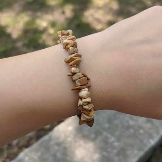 Bracelet baroque en Jaspe Paysage (Collection Femme / Enfant)