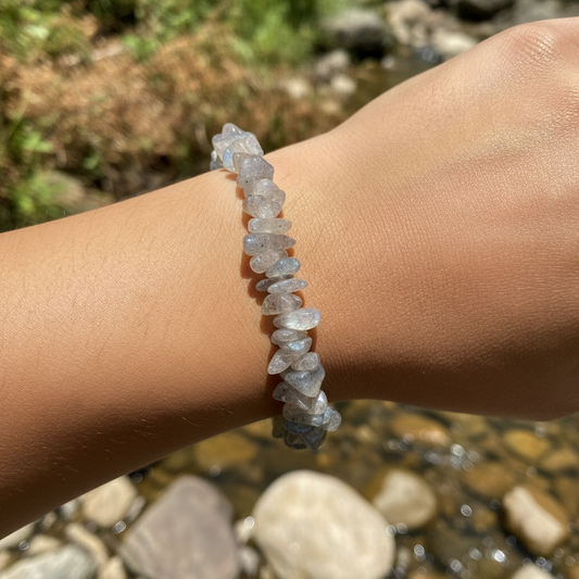 Bracelet baroque en Labradorite naturelle (Collection Femme / Enfant)