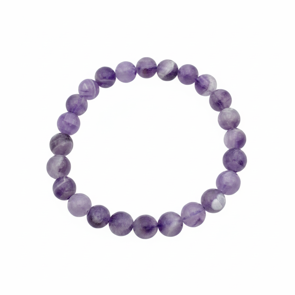 Bracelet en perles - Améthyste Chevron (8 mm)