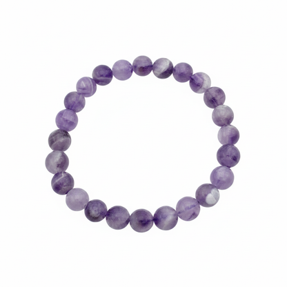 Bracelet en perles - Améthyste Chevron (8 mm)