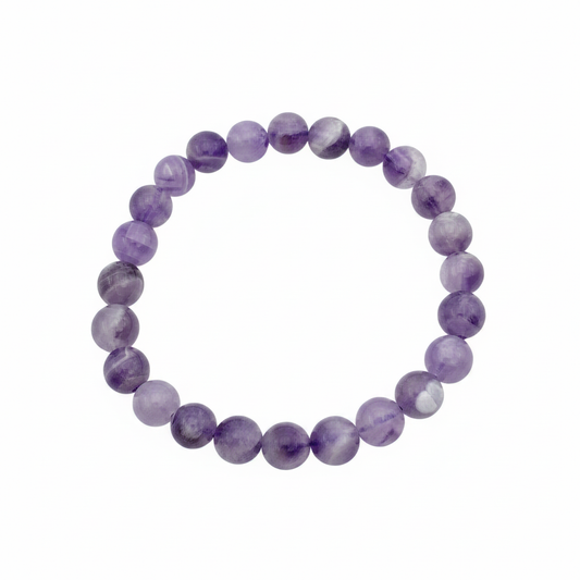Bracelet en perles - Améthyste Chevron (8 mm)
