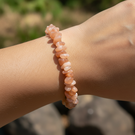 Bracelet baroque en Pierre de soleil (Collection Femme / Enfant)