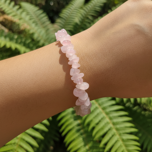 Bracelet baroque en Quartz rose (Collection Femme / Enfant)