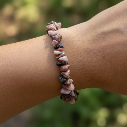 Bracelet baroque en Rhodonite (Collection Femme / Enfant)
