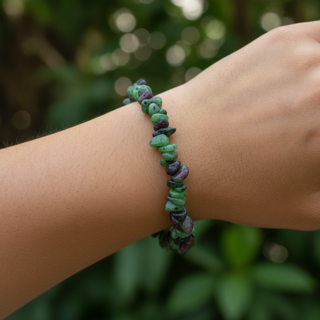 Bracelet baroque en Rubis / Zoïsite (Collection Femme / Enfant)